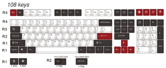 Black/Red mechanical keyboard